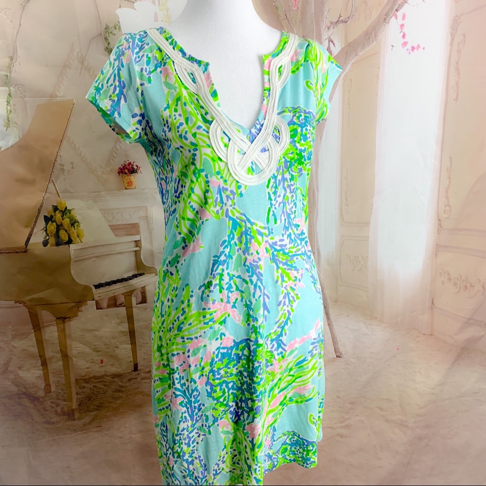 Lilly Pulitzer Women’s V Neck Brewster Dress In Lima Peru Dress - Picture 2 of 11